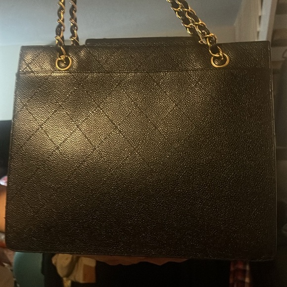 Chanel, Vintage Quilted Caviar Bag, Interlocking CC, Gold-Tone. Stunning ❣️ - Picture 12 of 13